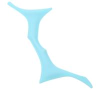 FRCOLOR Silicone Eyebrow Stencil for Precise Makeup Makeup Tool Ergonomic Blue Brow Template to Draw Natural Eyebrow Shapes, Easy to Grip Silicone Brow Shaping Guide for Women and Girls
