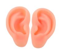 FRCOLOR Silicone Simulation Ears for Piercing Practice Flexible Fake Ear Mold for Jewelry Display and Training