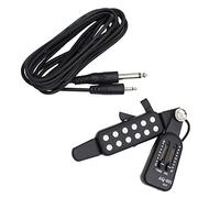 FRCOLOR Silver Acoustic Guitar Sound Hole Pickup with Volume and Tone Control Easy Plug Installation for Folk and Classical Steel String Guitars Low Feedback Transducer for Amplified Sound