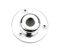 FRCOLOR Silver Metal Guitar End Pin Jack Socket with 6.35mm Insert Hole Diameter, Long Durability Replacement Part for Electric Guitar and Bass, Suitable for Musical Instrument