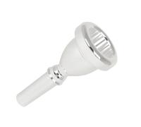 FRCOLOR Silver Plated Mouthpiece for Tuba Professional Music Instrument Accessory for Replacement Parts and Easy Playing
