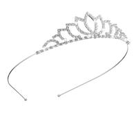 FRCOLOR Silver Rhinestone Bridal Tiara Hairband Alloy Material for Women Wedding Hair Accessory Suitable for Parties and Engagements