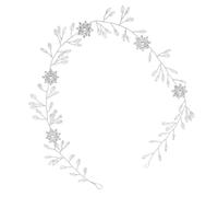 FRCOLOR Silver Rhinestone Bride Crown Headband Bridal Hair Accessory Elegant Delicate Wedding Headdress for Bride