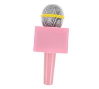 FRCOLOR Simulation Microphone for Lightweight Plastic Pretend Karaoke Mic with One Button Switch Versatile Prop for Stage Performances Birthday Parties and Imaginative Play