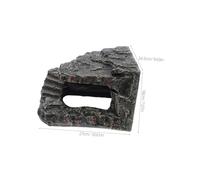 FRCOLOR Simulation Resin Rock Cave Lizard Shelter House Reptile Hideout Habitat Hide for Aquarium Terrarium Behavioral Enrichment Indoor Outdoor Use