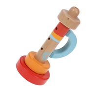 FRCOLOR Simulation Wooden Trumpet for Early Educational Musical Instrument for Birthday and Safe Smooth Finish Hearing Training Fun