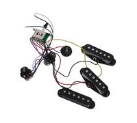 FRCOLOR Single Coil Electric Guitar Pickup Kit with Potentiometer Complete Wiring for Compatibility and Enhanced High Frequency Tones