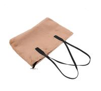 FRCOLOR Single Shoulder Bag Women’s Plush Khaki Large Capacity | Fashionable Handbag, Checkered Tote Bag, Portable Lightweight Wear Resistance for Daily Shopping