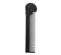 FRCOLOR Skull Design Hairdressing Comb Zinc Alloy Beard Comb Men's Portable Hair Styling Tool