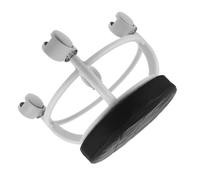 FRCOLOR Small Black Pedicure Stool Swivel Wheels, Portable Round Rolling Footrest Chair for Spa and Salon, Heavy Duty Low Vanity Work Stool for Beauty and Barber Use