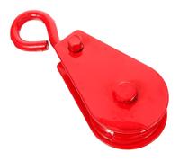 FRCOLOR Small Pulley Wire Rope Pulley Block 0.2t Steel with Ring for Cable Lifting and DIY Home Projects