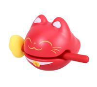 FRCOLOR Small Wooden Percussion Instrument with Stick Compact Rhythm for Music Enlightenment and Office Relaxation Soothing Sound for Stress Relief and Home Decoration Enhances Wealth Luck