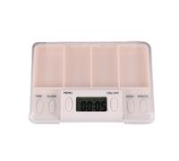FRCOLOR Smart Electronic Pill Organizer Large Capacity Portable Medicine Storage Box with Timed Alarm Reminder for Elderly Patients