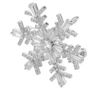 FRCOLOR Snowflake Brooch Rhinestone Embellishments Christmas Brooch for Women Dresses Jewelry for Women for Office Parties and Special Occasions