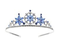 FRCOLOR Snowflake Rhinestone Crown Christmas Snowflake Headband Snowflake Tiara Kids Princess Crown Christmas Tiara Headband for Xmas Holiday Carnival Birthday Prom New Year Party