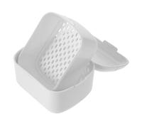 FRCOLOR Soak Denture Box and Portable Retainer Case White Soaking Container with Lid for Travel and Daily Denture Storage and Retainers