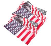 FRCOLOR Soft Comfortable American Flag Hair Band 4pcs Set Women's Headband Fashion Headwrap Hair Accessories Elastic for and Exercise