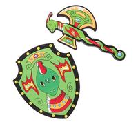 FRCOLOR Soft Foam Swords with Shield for Noise Reducing Role Play for Boys for Halloween Pirate Costume and Indoor Cooperative Play