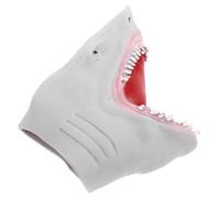 FRCOLOR Soft Tpr Grey Shark Hand Puppet for Interactive Role Play for Storytelling and Parent Fun Reusable and Stretchy Puppet for Imaginative Play and Skill Development