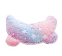 FRCOLOR Soft U-shaped Cat and Dog Pillow Medium Size Calming Neck Support Cushion for Pets Glow-in-the-dark Half-moon Comfort Bed Pillow for Indoor Use