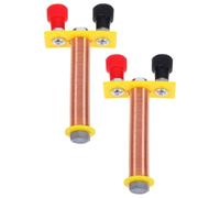 FRCOLOR Solenoid Coil Electromagnet Demonstrates Principles of Electromagnetism Easy Handling 2pcs T Shaped Physics Experiment Equipment with Copper and Material for Students