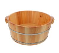 FRCOLOR Solid Wood Footbath for Feet Soaking Tub Wooden Basins for Home Bathroom Use Foot Bath Barrel Pedicure Soaking Function for Wooden Massagers Tub and Laundry Wash Bucket Purposes