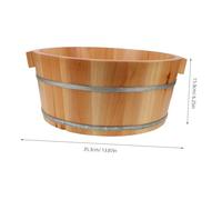 FRCOLOR Solid Wood Footbath for Home Use Wood Foot Soaking Basin Foot Bath Tub for Relaxing Soak Basin for Travel