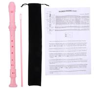 FRCOLOR Soprano Recorder Flute Pink Musical Instrument 8-hole with Cleaning Rod and Storage Bag, Easy to Use and Convenient Carrying for Christmas Or Special Occasion for Beginners Teens