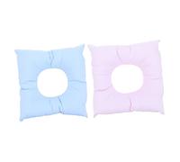 FRCOLOR Spa Face down Pillow 2pcs Cotton Massage Cushion for Salon and Professional Spa Use, Blue and Pink, Washable Reusable Soft Face Cushion for Massage Bed Pads