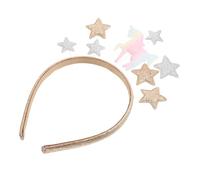 FRCOLOR Sparkly Glitter Star Hairband for Unicorn Themed Sequin Headband with Five Pointed Stars Secure Fit Hair Accessory for Birthday Party and Festive Celebrations