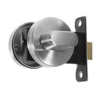 FRCOLOR Stainless Steel Bathroom Lock with Occupied/Vacant Indicator for Commercial Toilet Doors, Brushed Silver Privacy Bolt Lock Suitable for Public Restroom Partitions