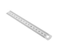 FRCOLOR Stainless Steel Guitar Ruler 15cm Electric Bass String Measuring Tool Precision String Action Gauge Metric Metal Luthier Instrument Accessory for Guitar Setup