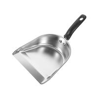 FRCOLOR Stainless Steel Handheld Dustpan Brush Garden Long Handle Flat for Home Office Cleaning