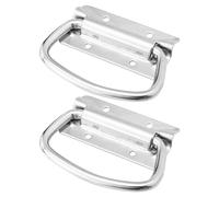 FRCOLOR Stainless Steel Pull Handles High Reliability and Fade Resistant 2pcs Sturdy Silver Flight Case Handles for Luggage Case and Toolbox Suitable for Store and Personal Home Use