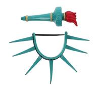 FRCOLOR Statue of Liberty Crown and Torch of July Party Hat for Independence Day Celebrations Halloween Costumes and Patriotic Events Unique and Comfortable Headband for All