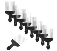 FRCOLOR Steel Needle Comb Metal Pick Comb for Detangle Curly Hair for Men Women Long Hair Curved Design
