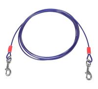 FRCOLOR Steel Wire Dog Tether Leash for Camping and Outdoor Activities, Anti-bite and Wear-resistant Chain for Secure Dog Walking and Travel