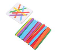 FRCOLOR Stick Puzzle for Educational Logic Building Sensory Safe Non-toxic Material Early Development Activity for Creative Cognitive Learning Game