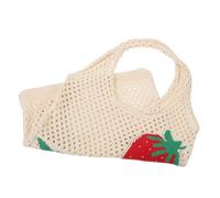 FRCOLOR Strawberry Tote Bag for Women Cute Woven Beach Handbag Practical Shoulder Bag for Daily Use Travel and Vacation Durable and Stylish Design