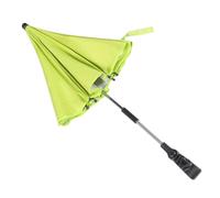 FRCOLOR Stroller Clip-on Umbrella with Clamp Adjustable 360° Swivel Green UV Protection Silver Coated Sun Shade for Push Chair and Stroller