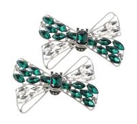 FRCOLOR Studded Bow Shoe Buckles Rhinestone Shoe Clips for Heels Sparkling for Bridal Wedding Party Decoration