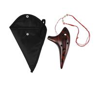 FRCOLOR Student Flute Musical Instrument Alto Twelve-hole Alto C Key Ocarina Ceramic Clay with Precision Tuning Easy to Learn Unique Shape Elegant Look Random Random Color