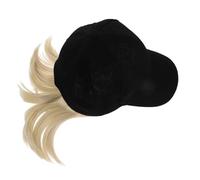 FRCOLOR Sun Protection Baseball Cap with Integrated Synthetic Hairpiece, High-temperature Fibre Material, Unique Classic Style for Ladies, for Daily Wear in Spring and Summer