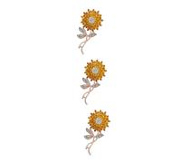 FRCOLOR Sunflower Design Brooch Pin for Jackets Elegant Alloy Flower Lapel Pin for Clothing Unique Accessory for Parties Weddings and Formal Occasions Chic Decoration for Scarfs and