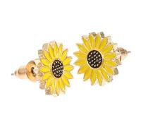 FRCOLOR Sunflower Earrings for Women Cute Ear Studs Fashionable Flower Design for Festivals and Everyday Wear Hypoallergenic Unique for Teens