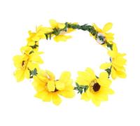 FRCOLOR Sunflower Flower Crown Headband, Yellow Floral Hair Wreath, Festival Hair Accessories for Women and Girls