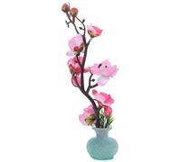 FRCOLOR Sushi Plate Decoration Plum Blossom Shape Decoration Pink Plastic Artificial Flowers Convenient Design Hotel Supply on The Dinner Plate