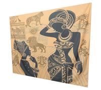 FRCOLOR Tapestry Cloth Polyester Resistant Fade Hanging African Women Wall