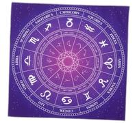 FRCOLOR Tarot Divination Tablecloth Polyester Desktop Cloth for Altar and Wiccan Supplies Thick Wear-resistant with Unique Astrology Design Soft Washable Cover for Tarot Card Readings and