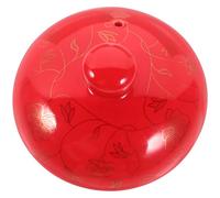 FRCOLOR Tea Cup Replacement Cover Household Teapot Cover Design Smooth Edges Ceramic Easy to Use Red Lid for Party and Camping